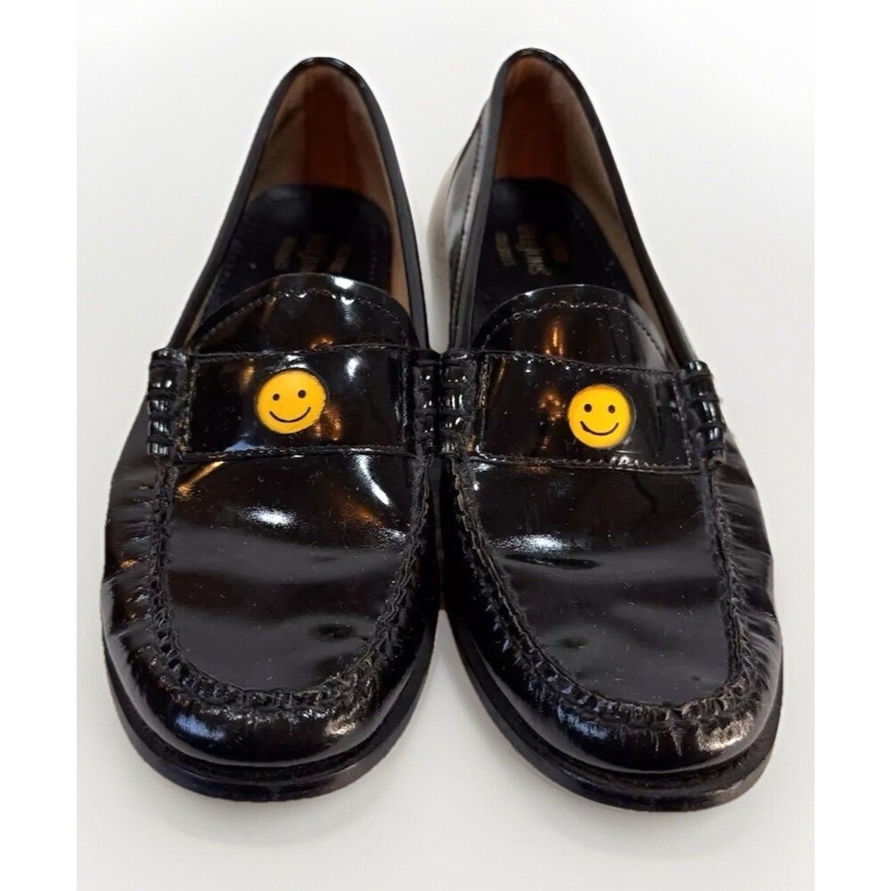 G.H. Bass & Co. Black Patent Leather Smiley Loafers